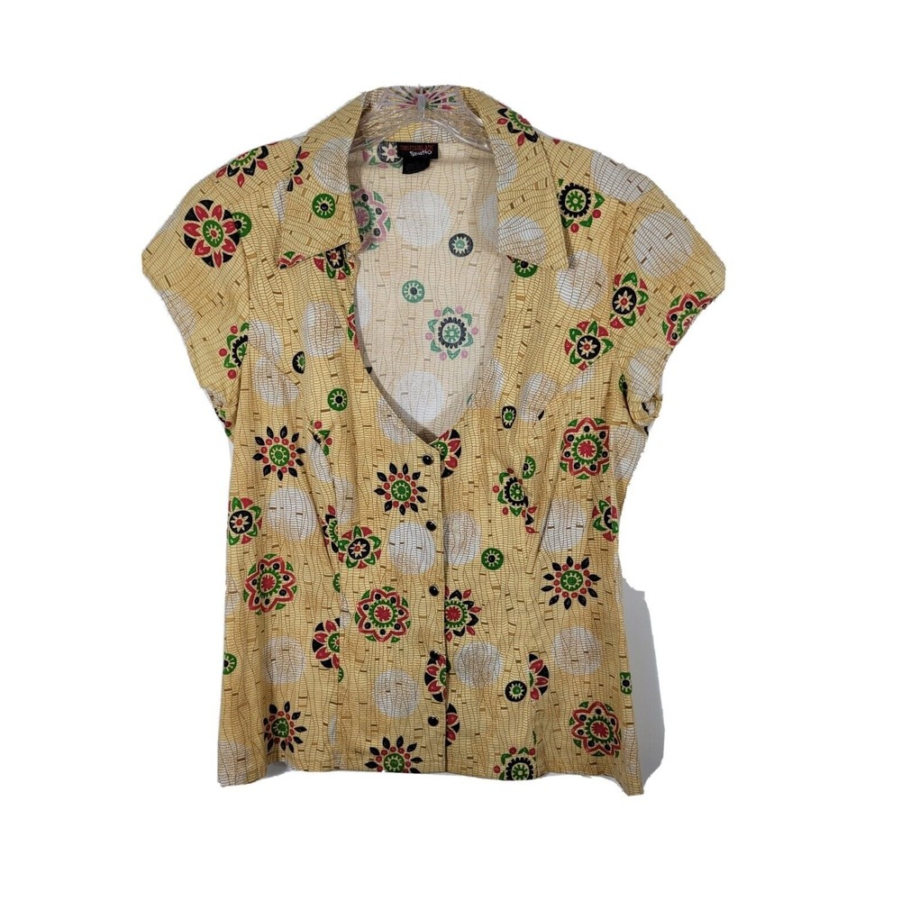 Switchblade Stiletto size small Medium Women's cap sleeve Top blouse rockabilly